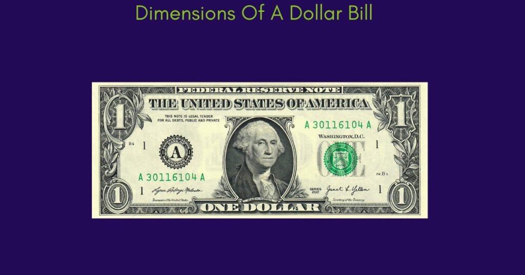 Dimensions Of A Dollar Bill