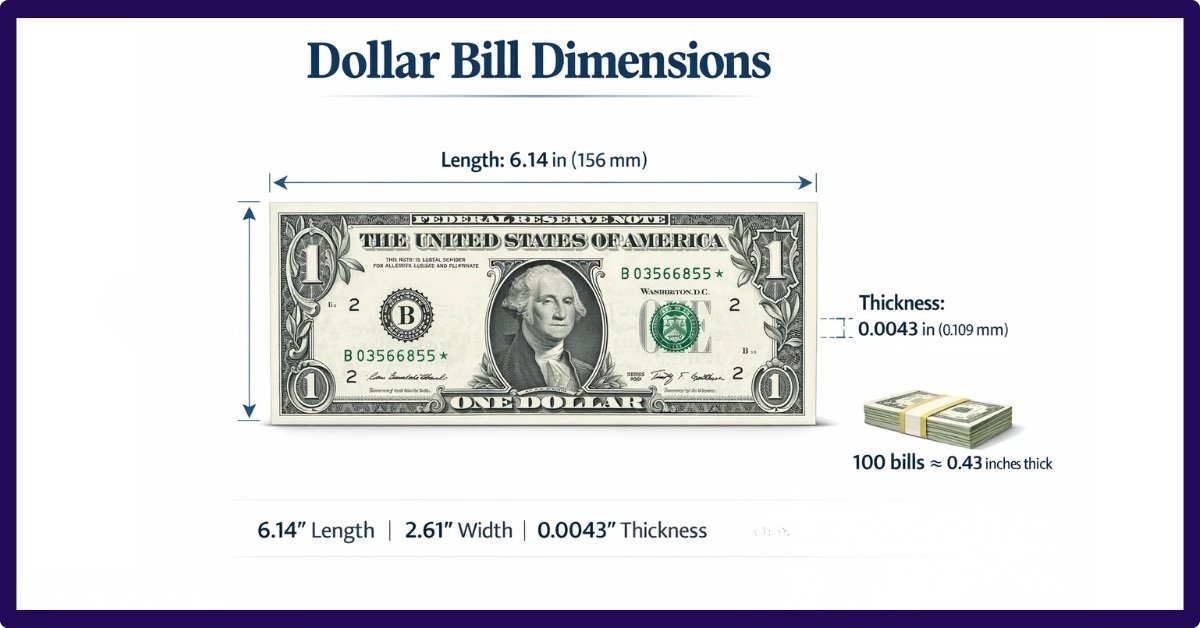 Dollar Bill Dimensions: A Comprehensive Guide With Facts And Figures